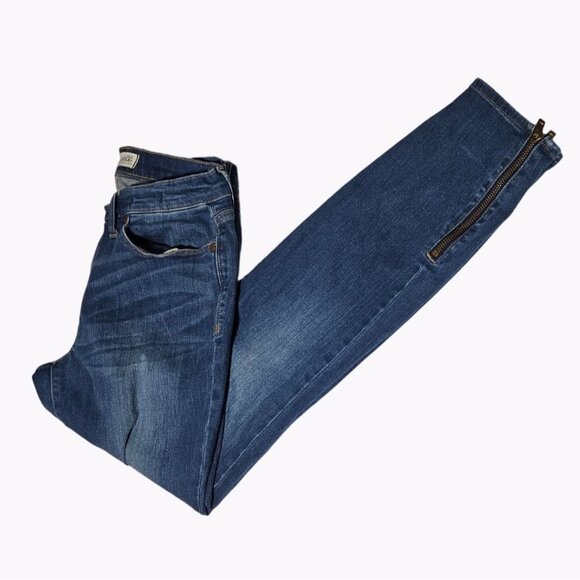 Madewell Jeans Womens Size 29 Skinny Zipper Ankle Mid Rise Dark Wash Denim - Picture 1 of 6